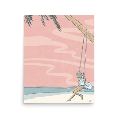 Poster | Swinging in Fiji | Coral