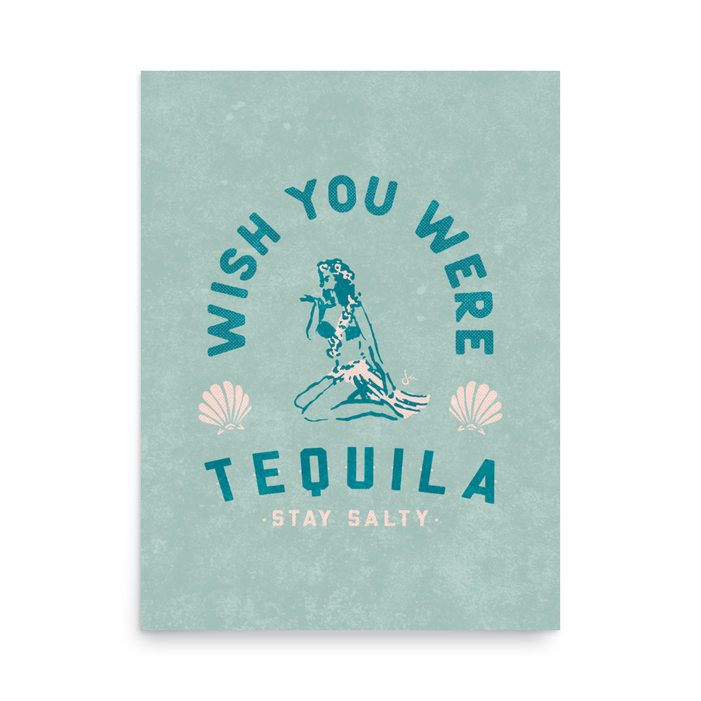 Poster | Hula Tequila | Seafoam