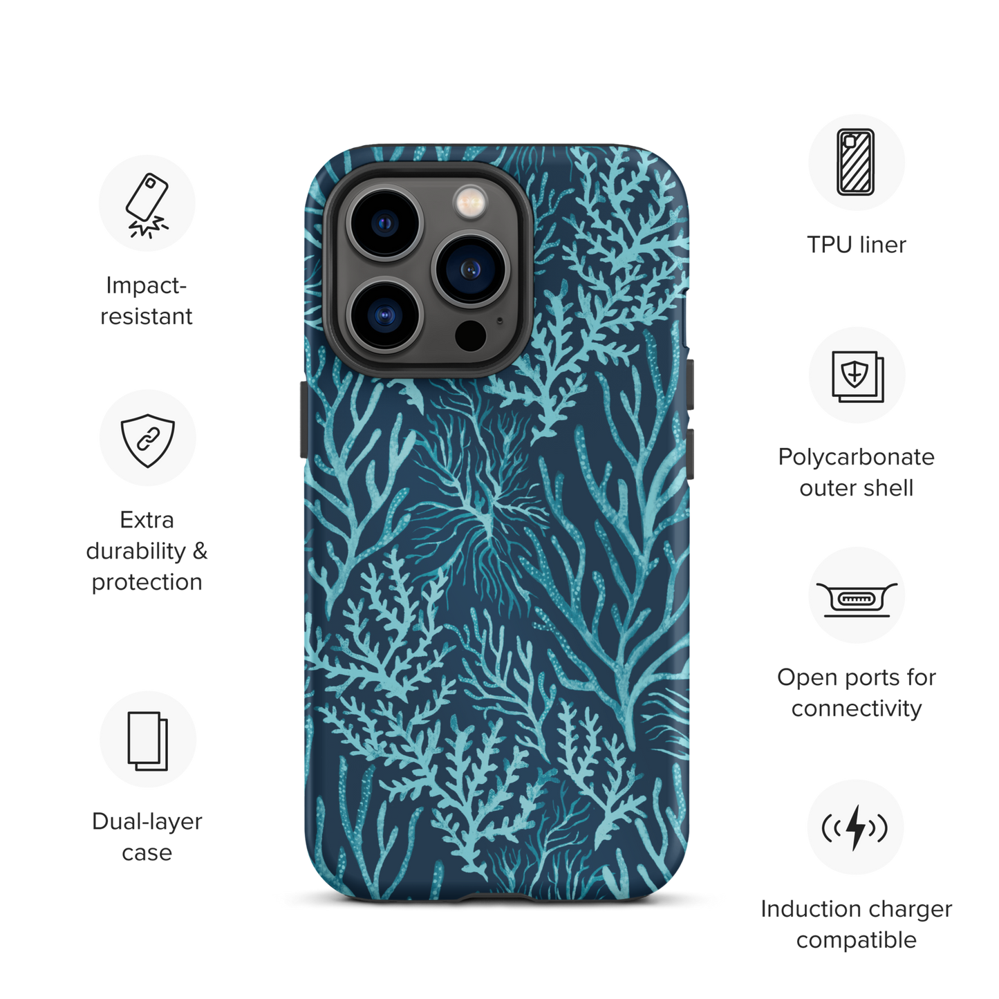 Tough iPhone Case | Deep Sea Coral