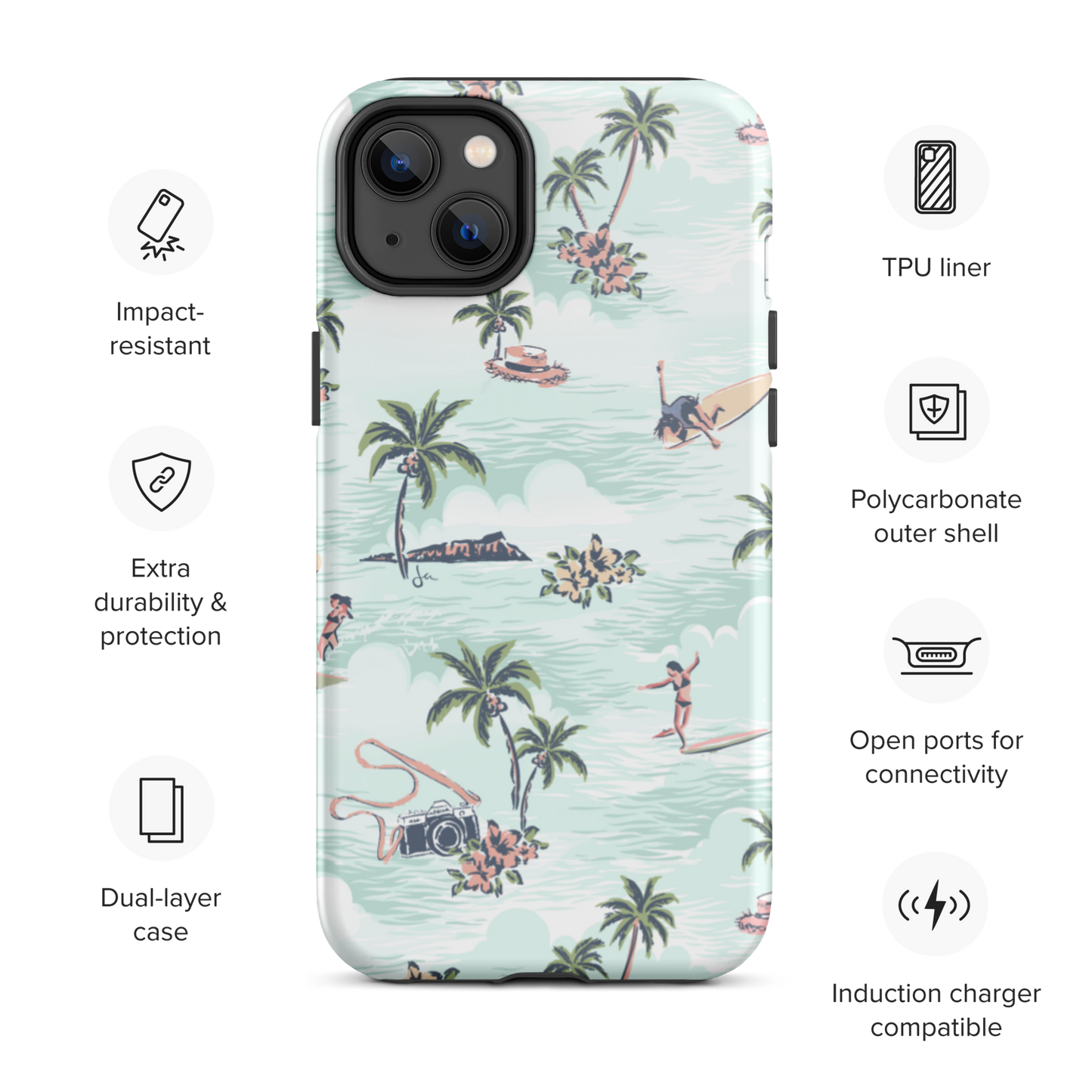 Tough iPhone Case | Surfer Girl Paradise